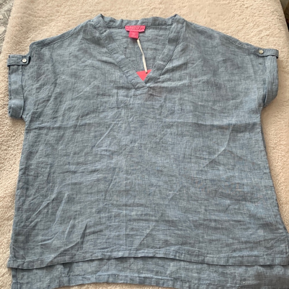 NWT Isaac Mizrahi Linen shirt